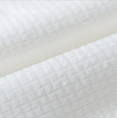 110g White EF Grain 100٪ فسكوزي متقاطع غير منسوج مناديل قطنية ، مناديل مبللة