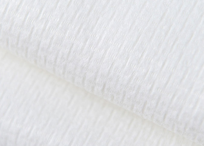 110g White EF Grain 100٪ فسكوزي متقاطع غير منسوج مناديل قطنية ، مناديل مبللة